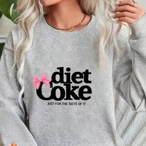 Diet Coke Just For The Taste Of It Sweatshirt With Pink Bow 🎀